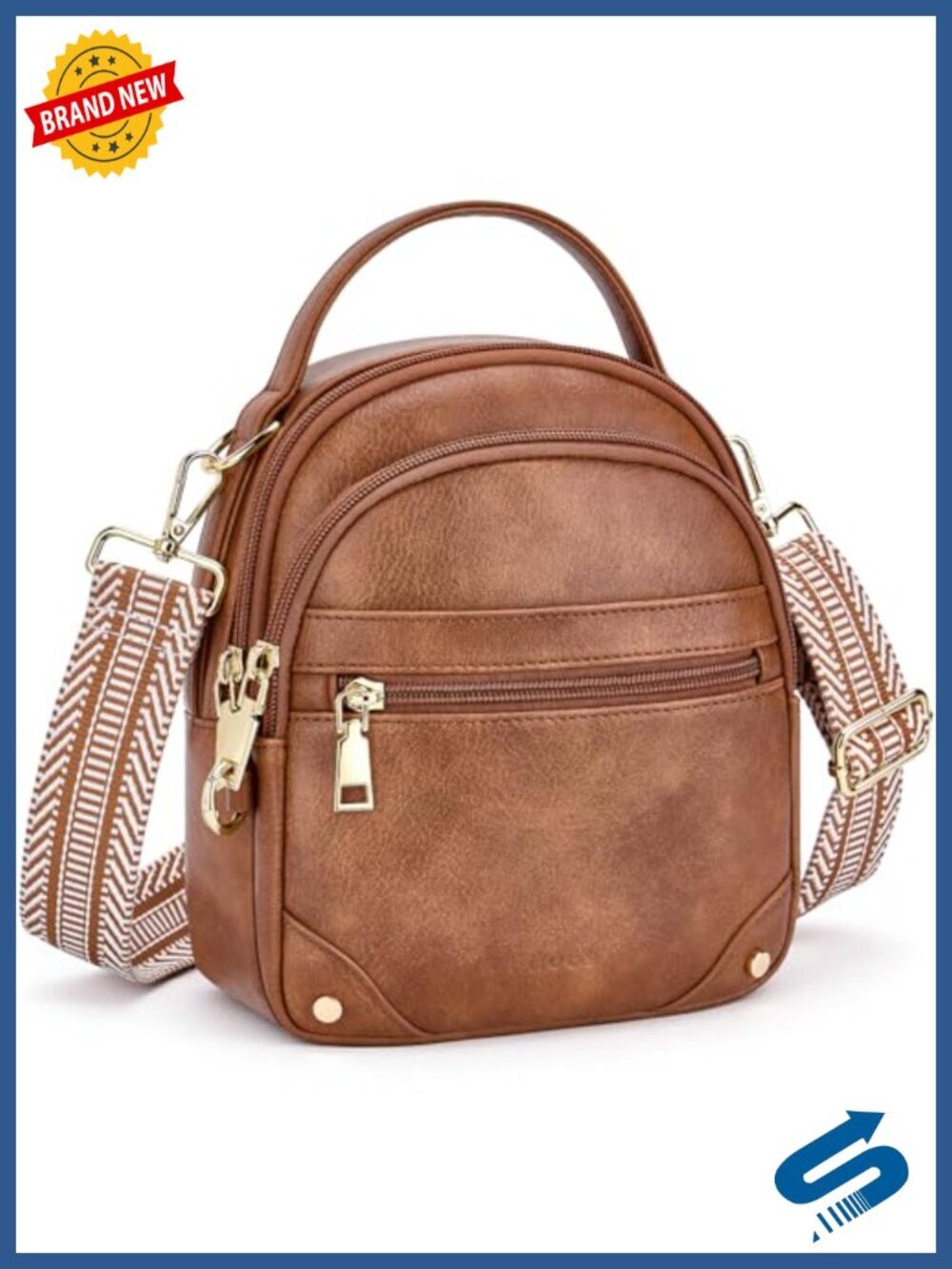 Anti Theft Crossbody Bag RFID Blocking Small Shoulder Purse with Removable Strap